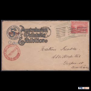 1932 Australian Philatelic Exhibition Cover Last Day 2d Red Bridge Stamp